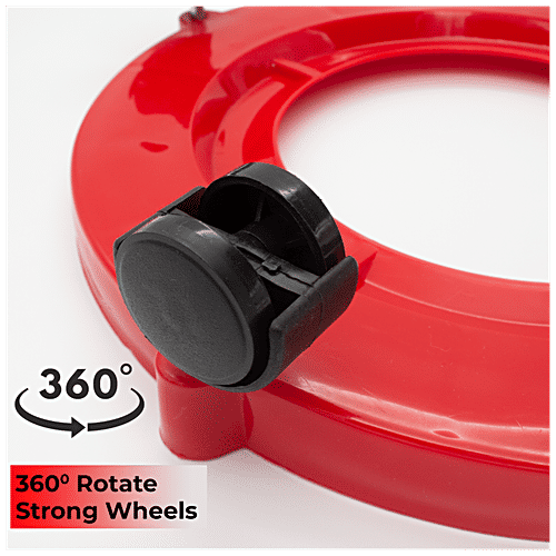 Jaycee Gas Cylinder Trolley - Premium Quality Plastic, Fits All Kitchen Cylinder, Red, 1 pc