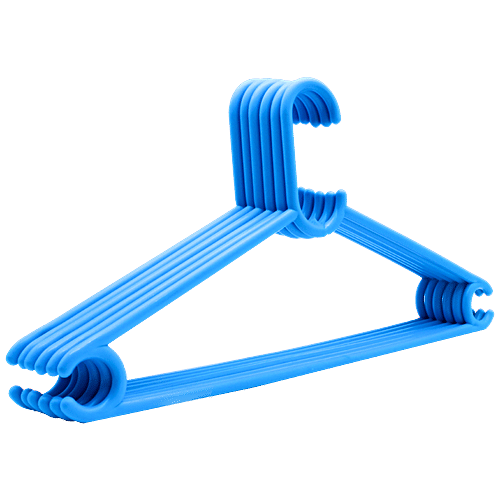 Jaycee Indian Hanger - Sturdy Design, Durable, For Shirts, Suits, Dresses, Coats, Blue, 6 pcs Sturdy Design
Durable
Sleek, Organised Look