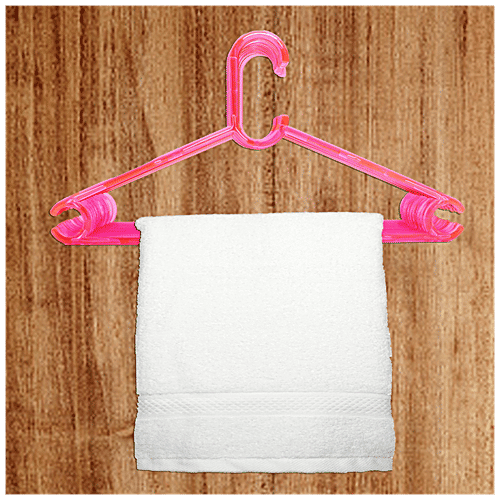 Jaycee Polystyrene Hanger - Sturdy Design, Durable, For Shirts, Suits, Dresses, Coats, Blue, 6 pcs