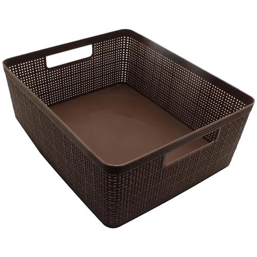 Jaycee Organizer - Premium, Plastic, Storage Box, For Multipurpose Use,  Size 1, Dark Brown, 1 pc
