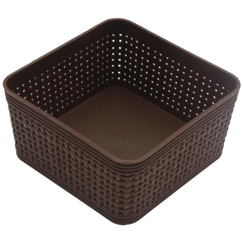 Jaycee Organizer - Premium, Plastic, Storage Box, For Multipurpose Use,  Size 5, Dark Brown, 1 pc