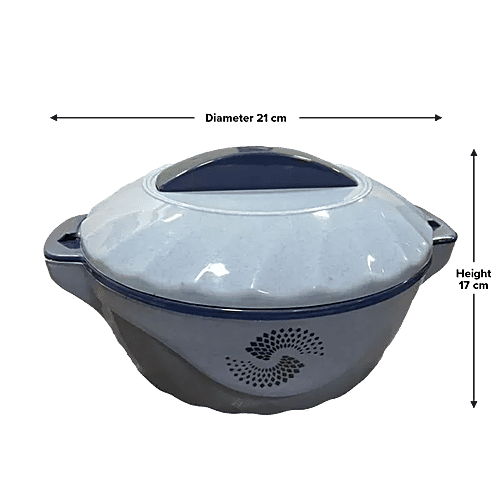 Saura Casserole - Inner Steel, Insulated, White & Blue, Ambiance, 1.5 l  