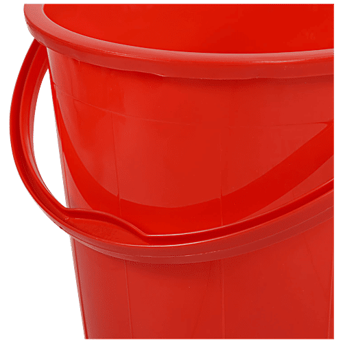 Cello Super Deluxe Bucket - Plastic, Red, Highly Durable, Long Lasting, 18 L