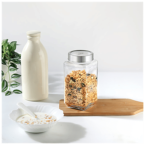 Buy Cello Glass Jar For Storage With See Through Lid Transparent