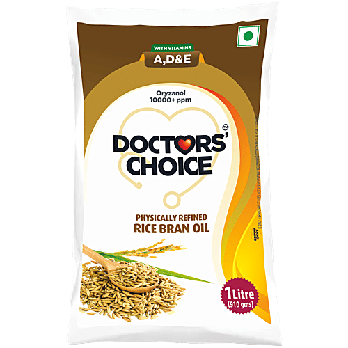 Doctors' Choice Physically Refined Rice Bran Oil, 1 L (910 g) 