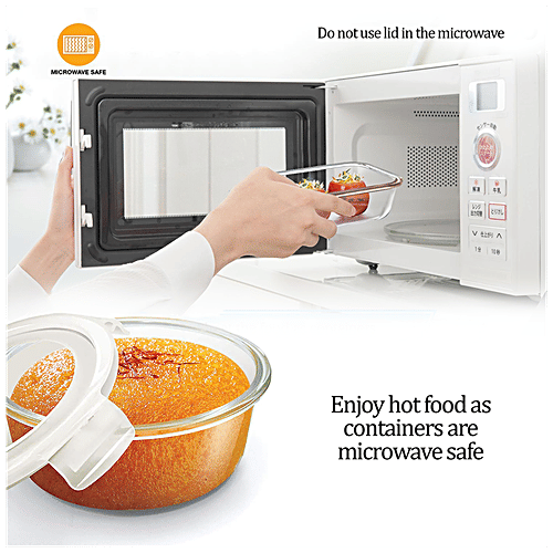 Buy Treo Health First Lunch/Tiffin Box Round, Glass Container