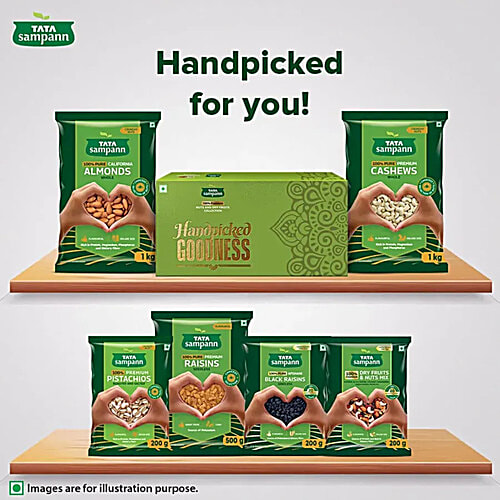 Tata Sampann California Almonds, 1 kg  Crunchy Nuts, Deluxe Size, Rich in Protein & Dietary Fibre, Rich in Magnesium & Phosphorus