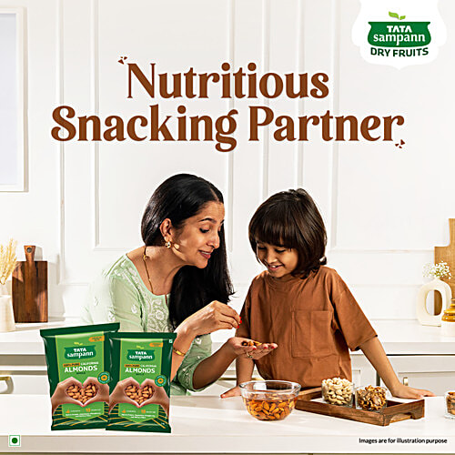 Tata Sampann California Almonds, 1 kg  Crunchy Nuts, Deluxe Size, Rich in Protein & Dietary Fibre, Rich in Magnesium & Phosphorus