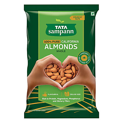 Buy Tata Sampann 100 Pure California Almonds Whole Premium Quality