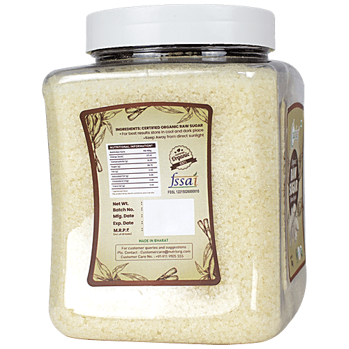 Nutriorg Organic Raw Sugar/Khand Sugar - Pure & Natural, 1 kg  