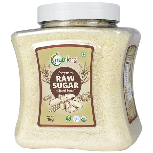 Nutriorg Organic Raw Sugar/Khand Sugar - Pure & Natural, 1 kg  