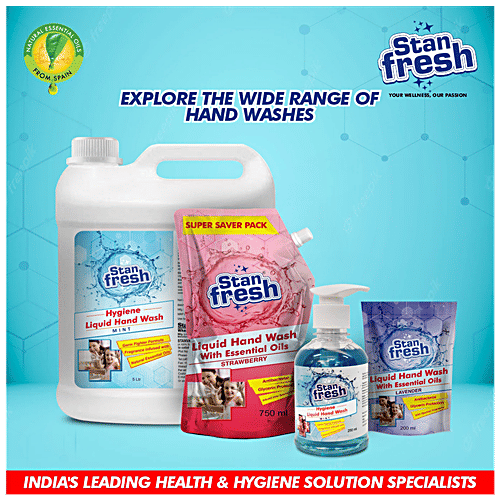 Stanfresh Liquid Hand Wash With Essential Oils - Antibacterial, Germ Protection, Lavender, 750 ml (Pack of 2) 