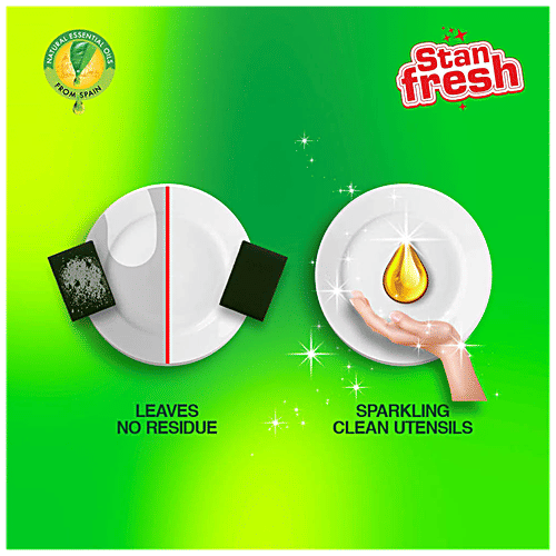 Stanfresh Anti-Germ Dish Wash Gel - Removes Tough Oil & Grease, Lemon & Neem, 500 ml (Pack of 2) 