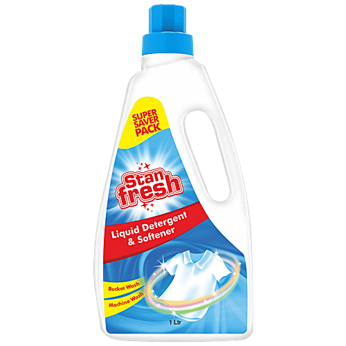 Stanfresh Liquid Detergent & Softener - Safe On Hands, Clothes, For Bucket & Machine Wash, 1 L  