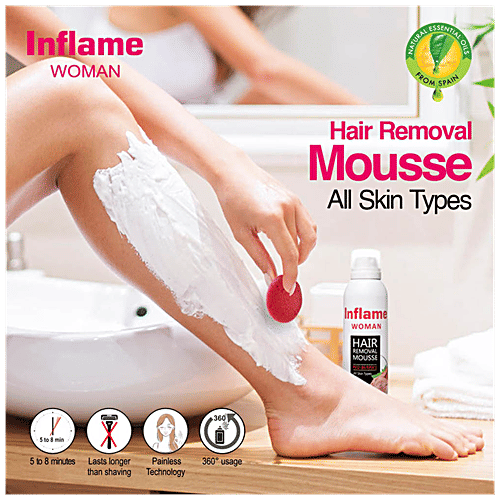 Buy Inflame Woman Hair Removal Mousse Red Berries, For All Skin Types