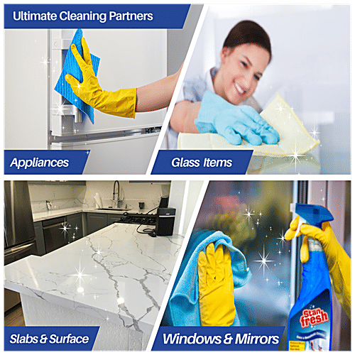 Stanfresh Glass & Household Cleaner - Provides Ultra Shine, For Mirrors, Slabs, Surfaces, 500 ml (Pack of 2)