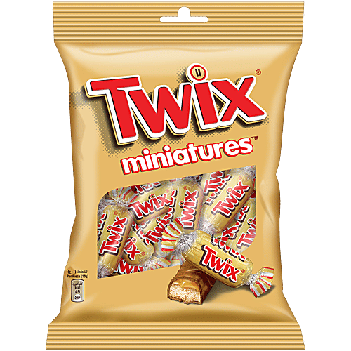 Twix Miniatures Caramel Cookie Milk Chocolate Pack – Rich, Creamy & Crunchy, 150 g  