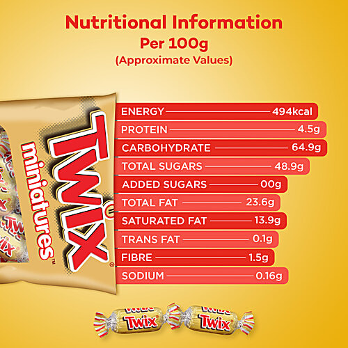 Twix Miniatures Caramel Cookie Milk Chocolate Pack – Rich, Creamy & Crunchy, 150 g  