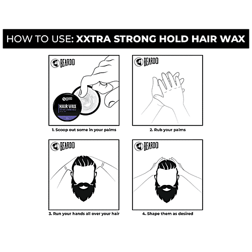 Buy Beardo Xxtra Strong Hold Crystal Hair Wax Glossy Finish, For All