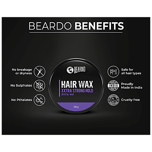 Buy Beardo Xxtra Strong Hold Crystal Hair Wax Glossy Finish, For All
