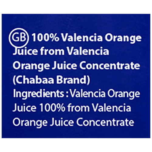 Chabaa Valencia Orange Juice - Rich In Vitamin C, 1 L
