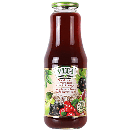 Vita Apple Cranberry Blackcurrant Juice - Fat Free, 1 L