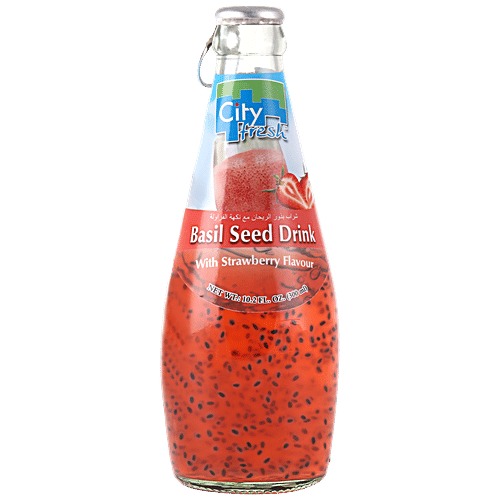 Buy City Fresh Basil Seed Strawberry Flavour Drink Refreshing, Rich