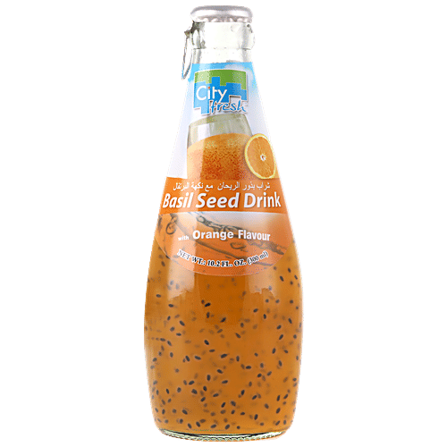 Buy City Fresh Basil Seed Orange Flavour Drink Refreshing, Rich In