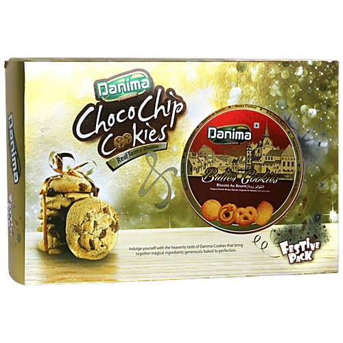 Danima Choco Chip & Butter Cookies - Healthy & Tasty, 700 g Tin