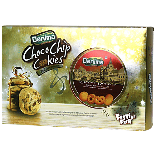 Danima Choco Chip & Butter Cookies - Healthy & Tasty, 700 g Tin