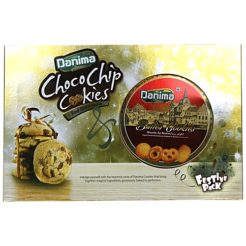 Danima Choco Chip & Butter Cookies - Healthy & Tasty, 700 g Tin