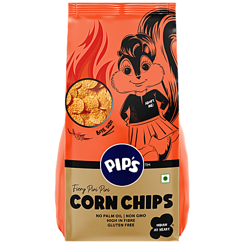 Buy PIP'S Corn Chips Fiery Piri Piri, High In Fibre, Gluten Free, Non