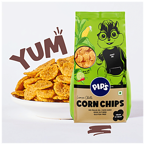 Buy PIP'S Corn Chips Lemon Chilli, High In Fibre, Gluten Free, Non