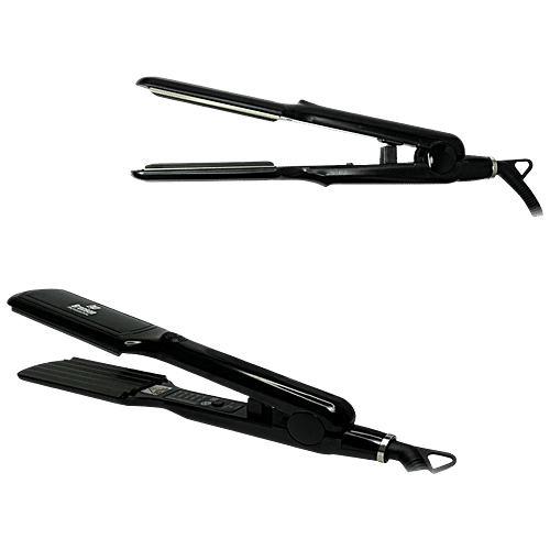 Bronson professional Hair Crimper With Temperature Controller - Quick & Convenient, Black, 1 pc