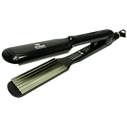 Bronson professional Hair Crimper With Temperature Controller - Quick & Convenient, Black, 1 pc