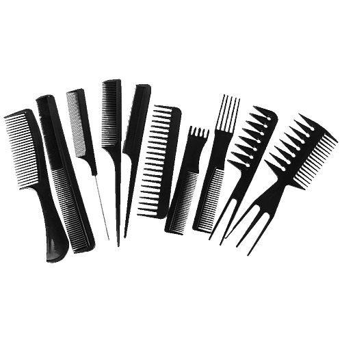 Bronson professional Comb Set - Anti-Static, Fine Teeth, Lightweight, For Styling & Detangling Hair, 10 pcs  