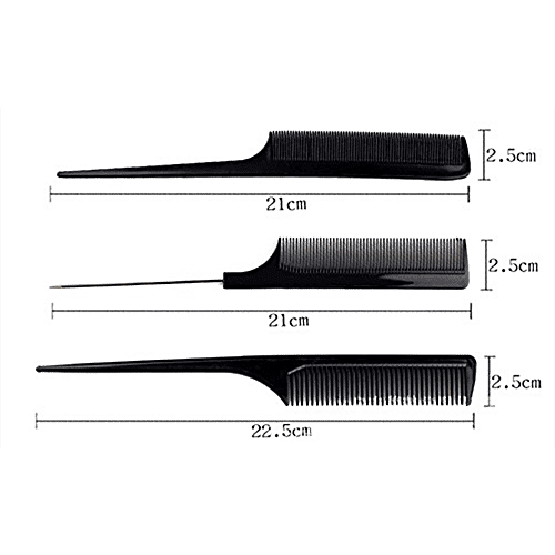 Bronson professional Comb Set - Anti-Static, Fine Teeth, Lightweight, For Styling & Detangling Hair, 10 pcs  