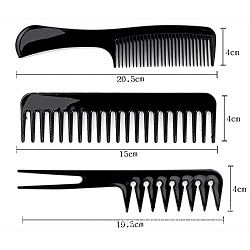 Bronson professional Comb Set - Anti-Static, Fine Teeth, Lightweight, For Styling & Detangling Hair, 10 pcs  
