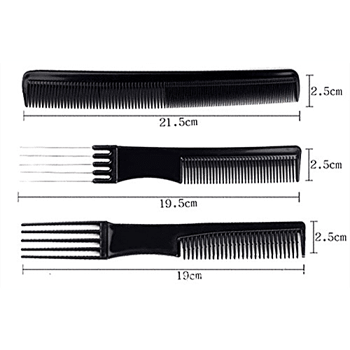 Bronson professional Comb Set - Anti-Static, Fine Teeth, Lightweight, For Styling & Detangling Hair, 10 pcs  