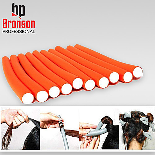 Bronson professional Hair Curling Rods/Roller/Hair Sticks - Lightweight, Assorted, 10 pcs  