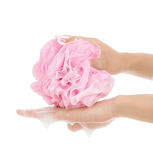 Bronson professional Mini Loofah - Soft Fibre, Long Lasting Lather, For Bath, Multicolour, 2 pcs  