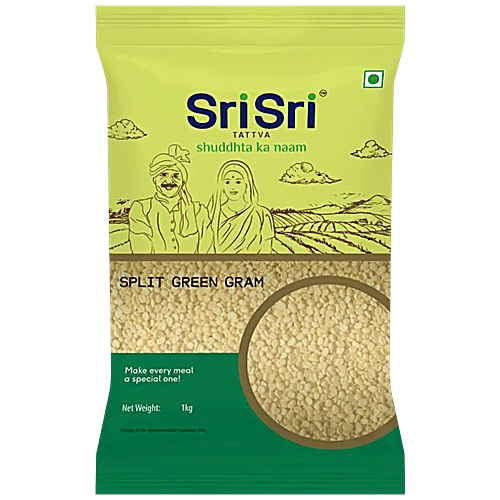 Sri Sri Tattva Split Green Gram Moong Dal - Rich In Protein, 1 kg  