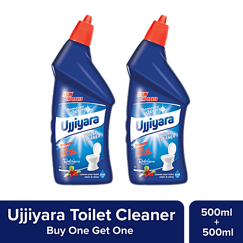 Sri Sri Tattva Ujjiyara Toilet Cleaner - Winter Green, 500 ml (Buy 1 Get 1 Free) Removes Stains & Bad Odour