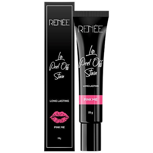 Renee Lip Peel Off Stain - With Vitamin E, Almond Oil, Highly Pigmented, Natural Tint, 15 g Pink Me