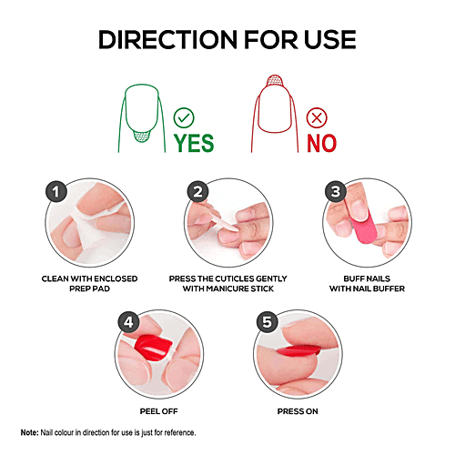 Buy RENEE Stick On Nails MN 01, Lightweight, Comfortable To Use