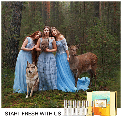 Soulflower 7 Days Eau De Parfum Luxury Gift Set - Unisex Edition, Long Lasting Fragrance, 56 ml