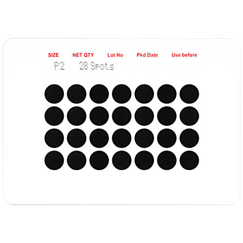 Eyetex Pallavi Kumkum Spot/Bindi 3 In 1 - P2, Black, Skin Friendly, 28 pcs (Pack of 15) 