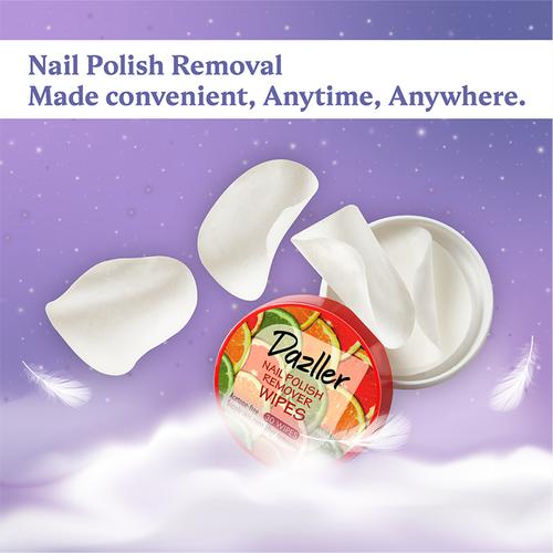 Dazller Nail Polish Remover Wipes - Acetone Free, 30 pcs  