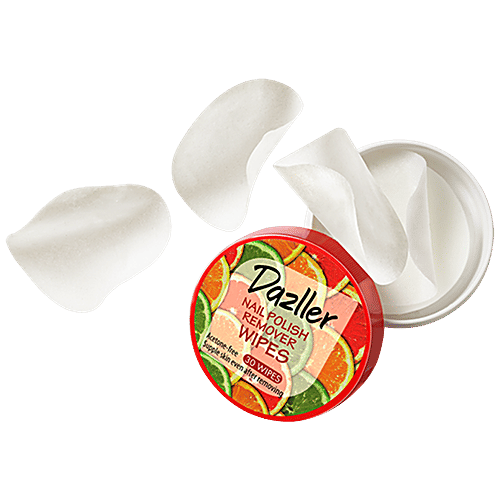 Buy Dazller Nail Polish Remover Wipes Acetone Free Online at Best