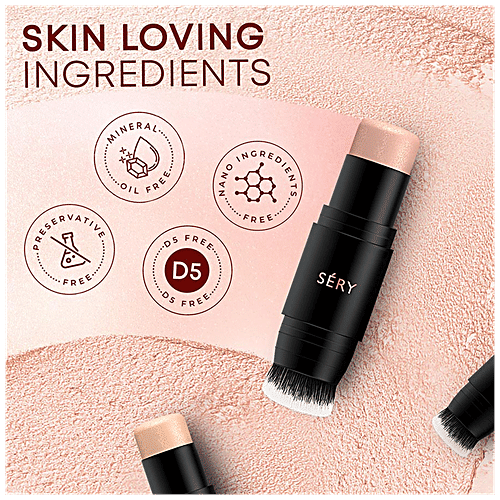 Sery Flash Lite Highlighter Stick - With In-Built Applicator, Long Wear, Creamy, Lightweight, 7.5 g H2 Sunbeam 